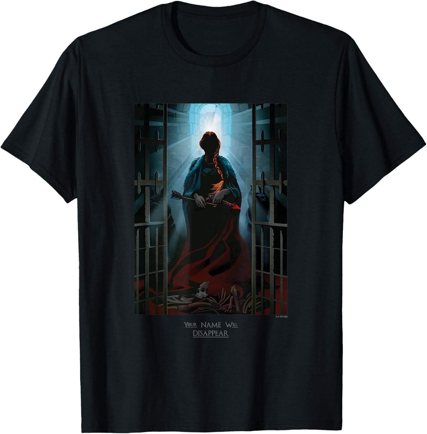 Game Of Thrones Sansa Stark Your Name Wil Disappear Poster T-Shirt - T-Shirt | Black
