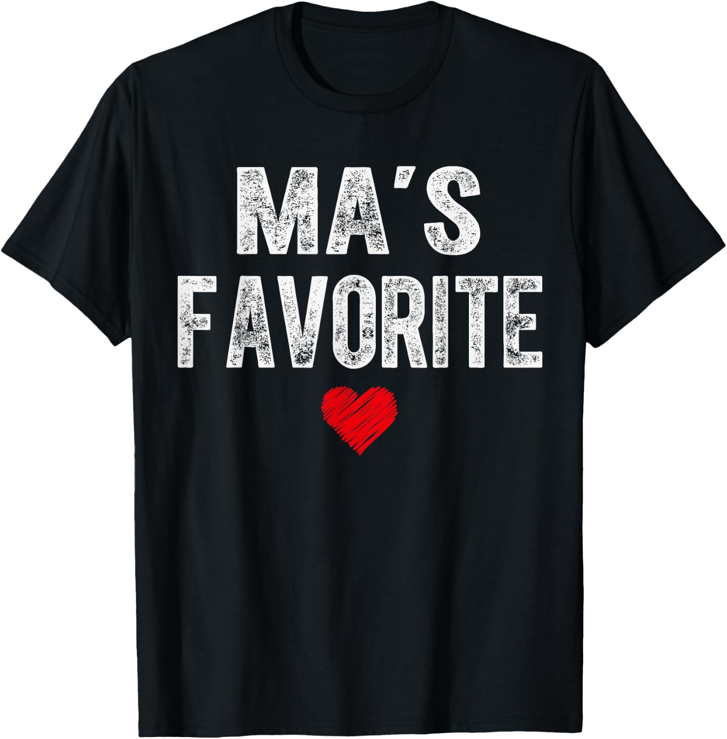MA’S Favorite Heart Graphic for Mothers Day Grandchild T-Shirt - T-Shirt | Black
