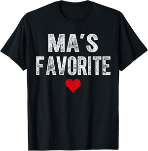 MA’S Favorite Heart Graphic for Mothers Day Grandchild T-Shirt - T-Shirt | Black
