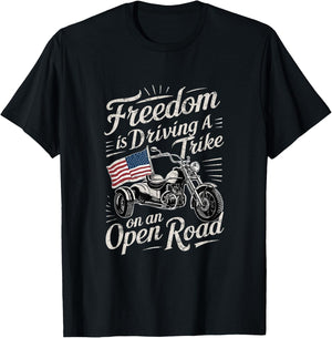 Triker Motorcycle Trike Biker Quote Three Wheeler Trikes T-Shirt - T-Shirt | Black