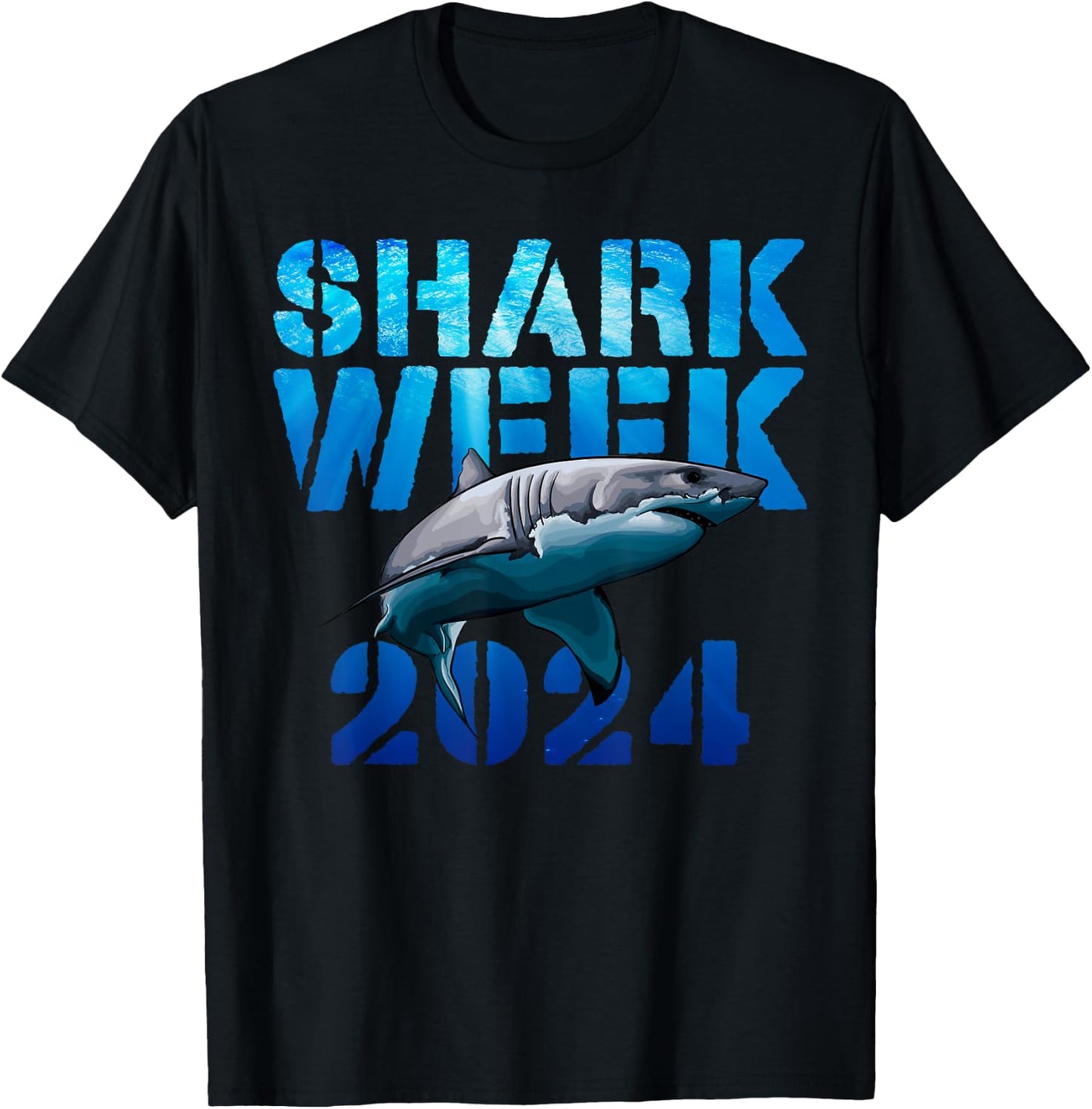 Shark Lover 2024 Week Animal Ocean Beach Summer Scuba Divers Men Women Kids T-Shirt - T-Shirt | Black