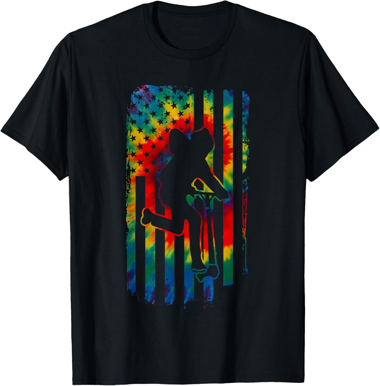 Tie Dye American Stunt Scooter Kick Trick Competition Shirt T-Shirt - T-Shirt | Black