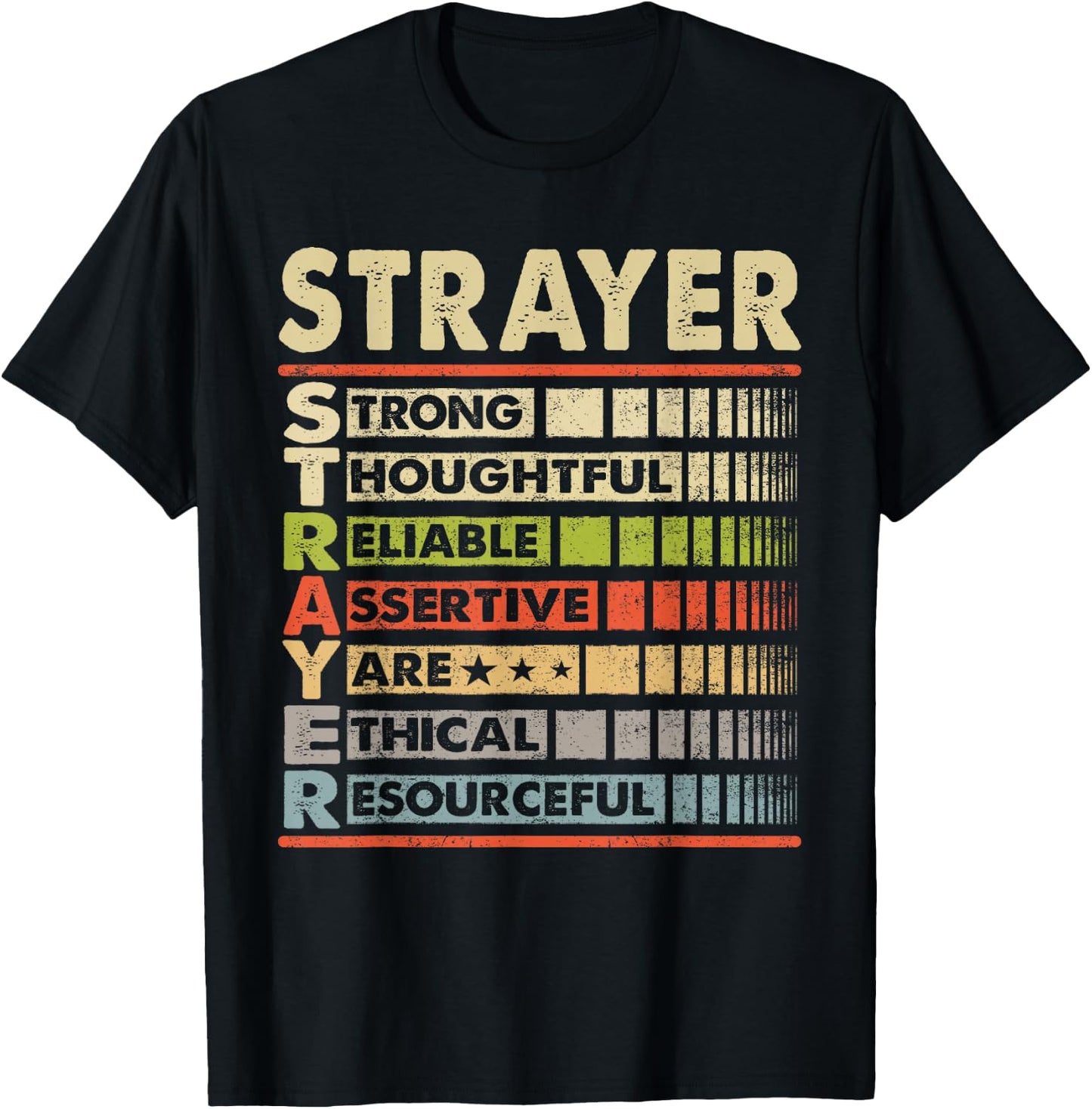 STRAYER Family Name, STRAYER Last Name Team T-Shirt - T-Shirt | Black