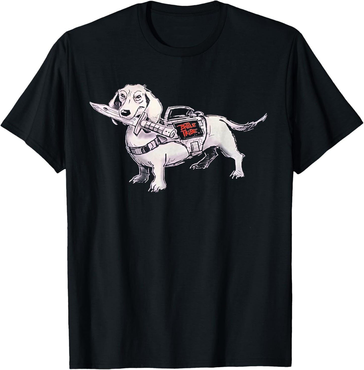 Battle Tribe “War Dog” Dachshund T-Shirt - T-Shirt | Black