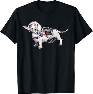 Battle Tribe “War Dog” Dachshund T-Shirt - T-Shirt | Black