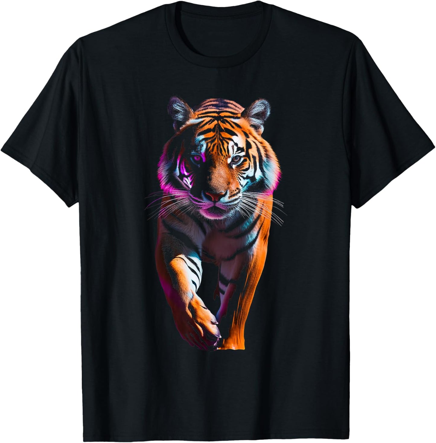 Tiger Animal Graphic Illustration Tiger T-Shirt - T-Shirt | Black