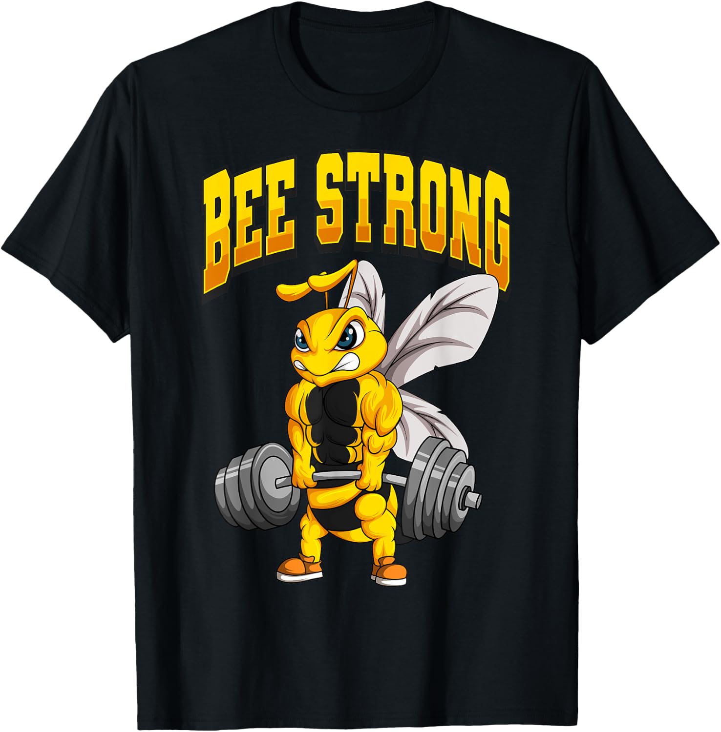 Bee Strong Gym Fitness Bodybuilding T-Shirt - T-Shirt | Black