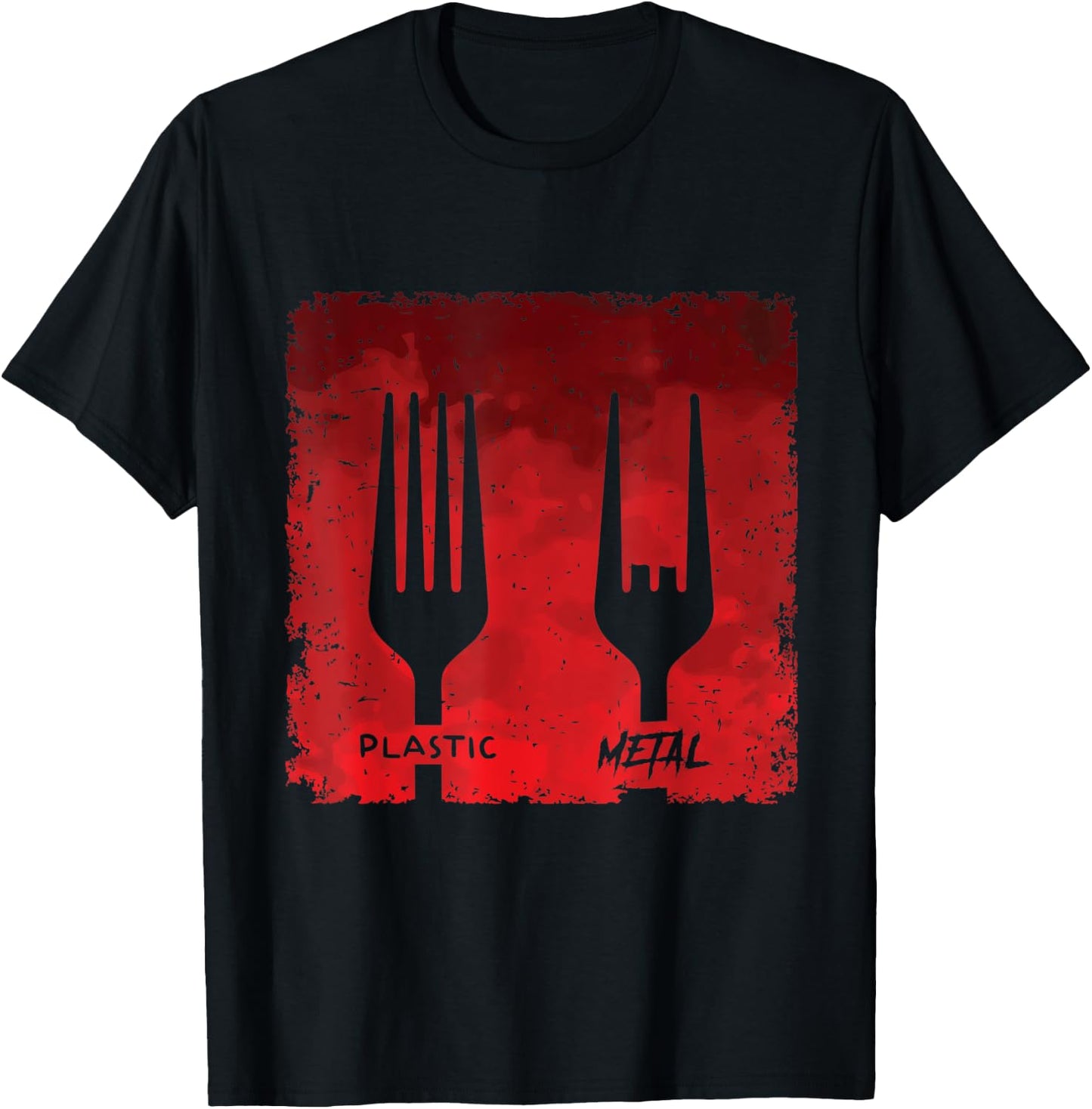 Plastic Fork Metal Music T-Shirt - T-Shirt | Black