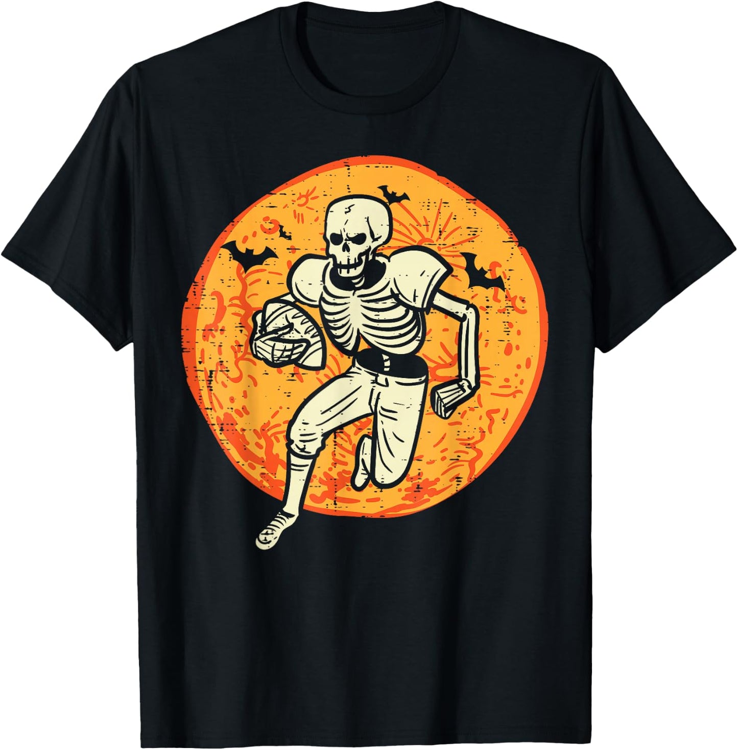 Halloween Skeleton American Football Costume Men Boys Kids T-Shirt - T-Shirt | Black
