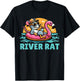 River Rat, River Floating, River Adventures, River Rat T-Shirt - T-Shirt | Black
