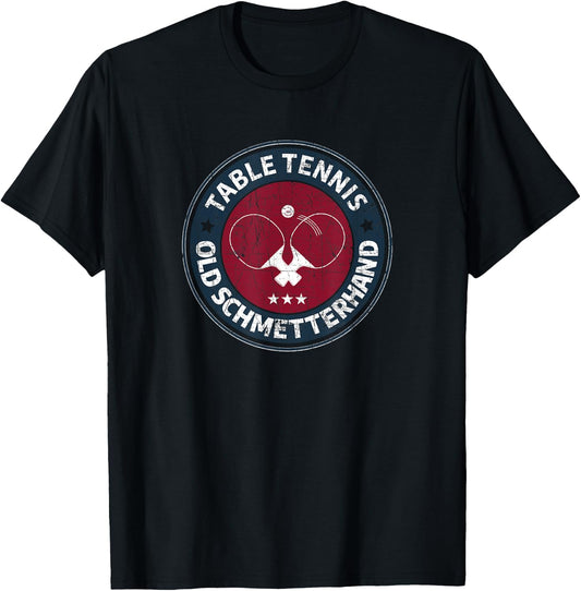 Table tennis old butterfly design for table tennis players T-Shirt - T-Shirt | Black