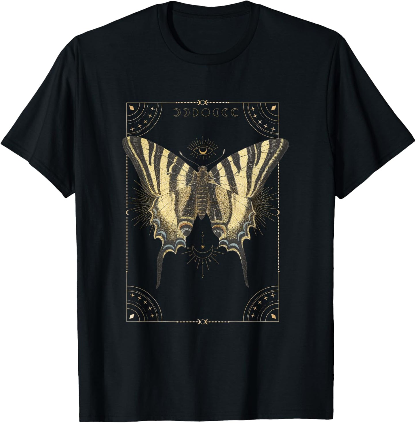 Celestial butterfly moth T-Shirt - T-Shirt | Black