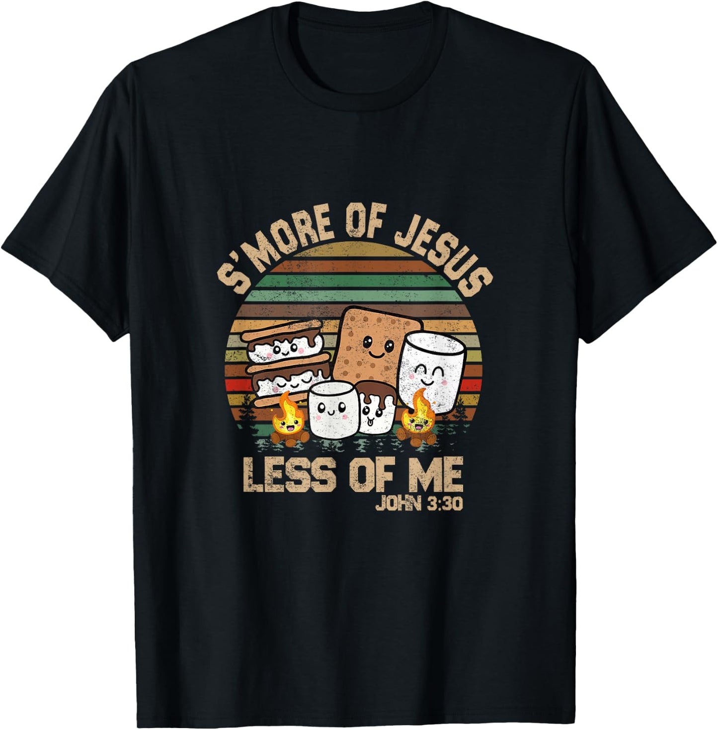 S'more Of Jesus And Less Of Me T-Shirt - T-Shirt | Black