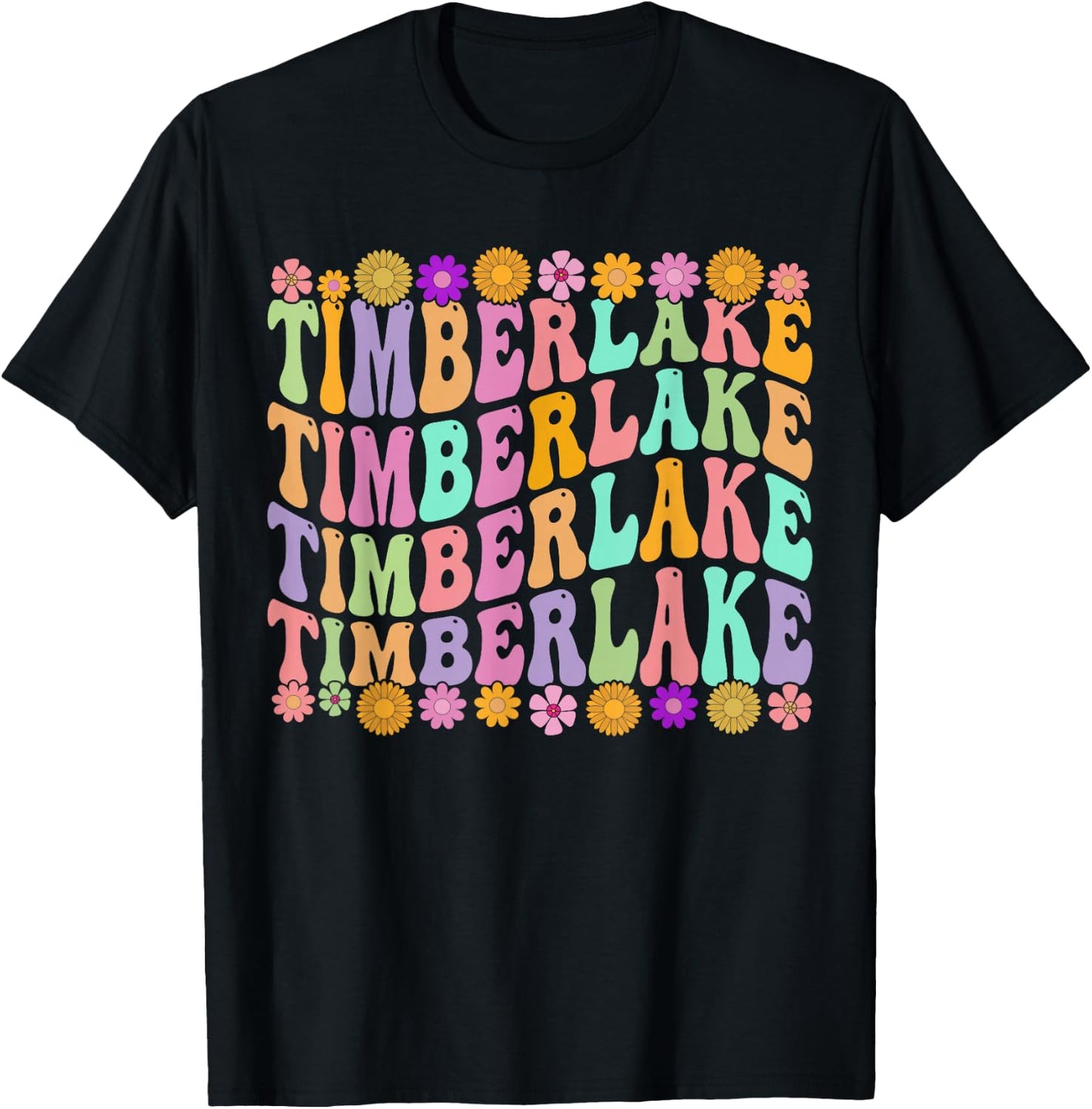 Timberlake Vintage Personalized Name I Love Timberlake T-Shirt - T-Shirt | Black
