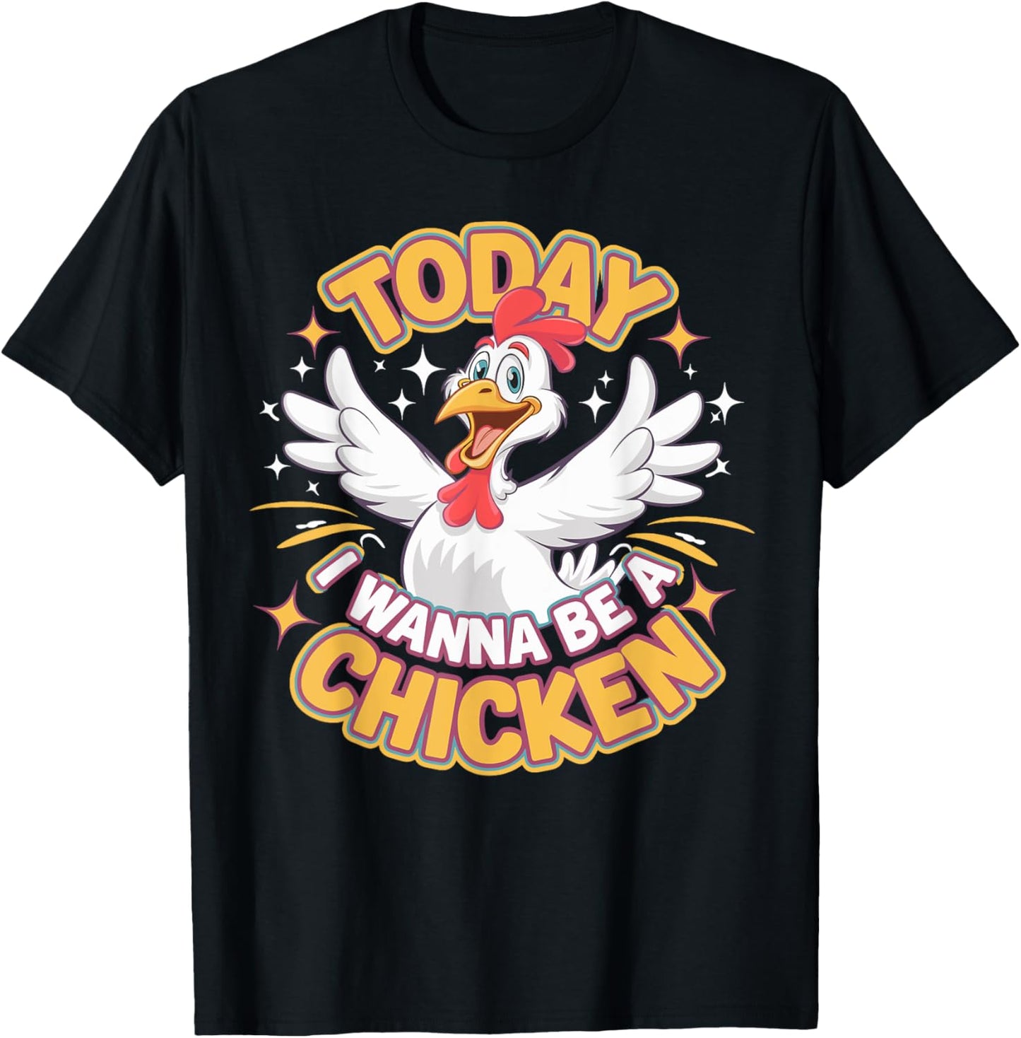 Childrens Today I wanna be a Chicken | Kids Chicken T-Shirt - T-Shirt | Black