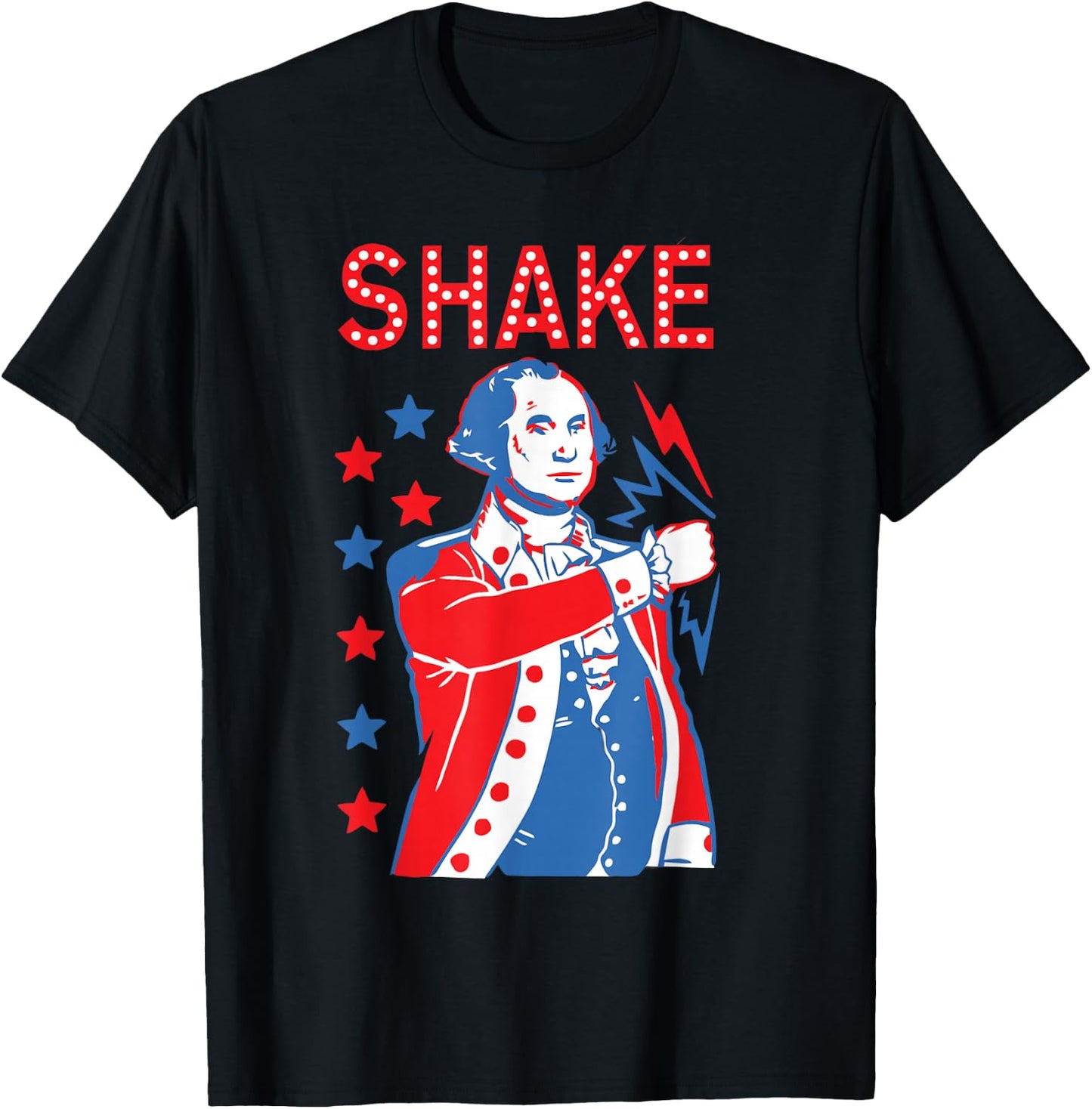 Shake & Bake Drinking American Presidents Happy 4th of July Women Men T-Shirt - T-Shirt | Black