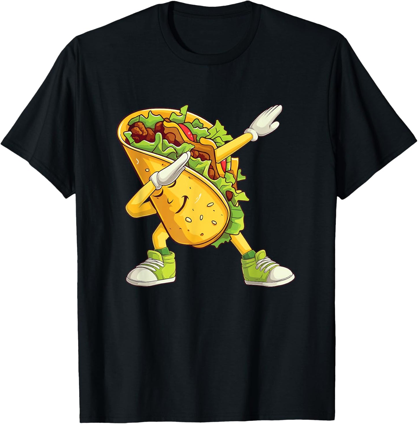 Dabbing Taco - Mexican Food Taco Tuesday T-Shirt - T-Shirt | Black