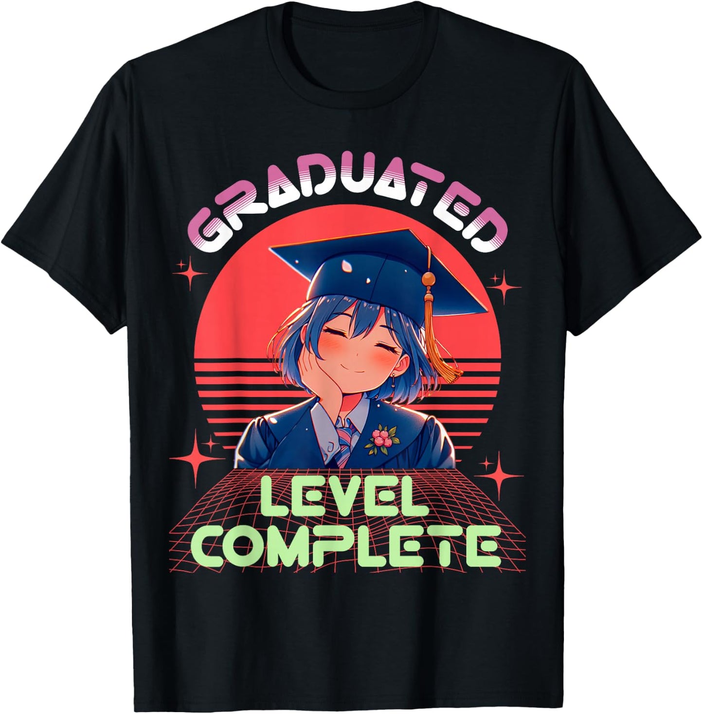 Graduation shirts 2025 anime lover high school college T-Shirt - T-Shirt | Black