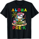 Aloha Pre K Shark Hawaii Back to School Kids Girl T-Shirt - T-Shirt | Black