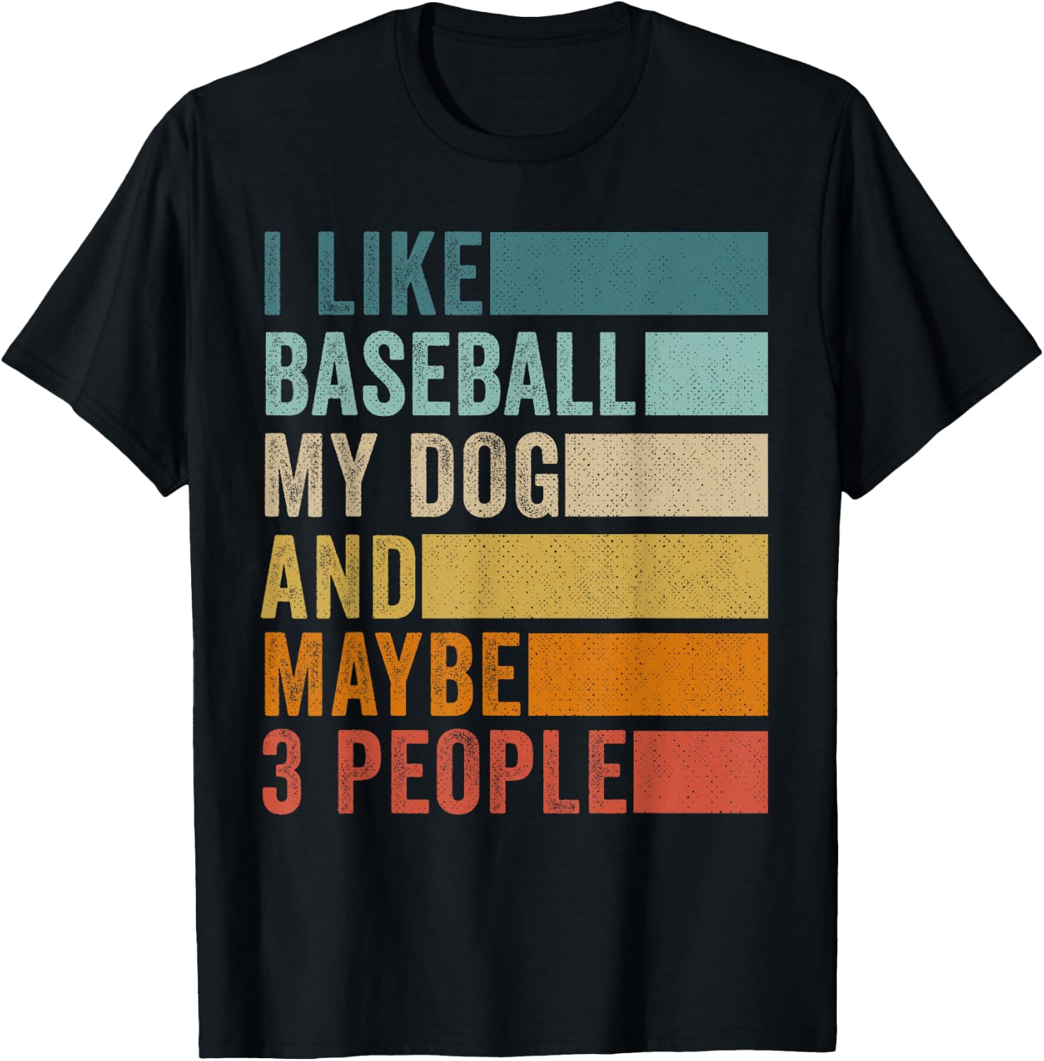 I Like Baseball My Dog And Maybe 3 People Vintage Retro Women T-Shirt - T-Shirt | Black
