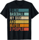 I Like Baseball My Dog And Maybe 3 People Vintage Retro Women T-Shirt - T-Shirt | Black