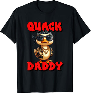 Quack Daddy Duck Cool Rap Hip Hop Duck Glasses Chains T-Shirt - T-Shirt | Black