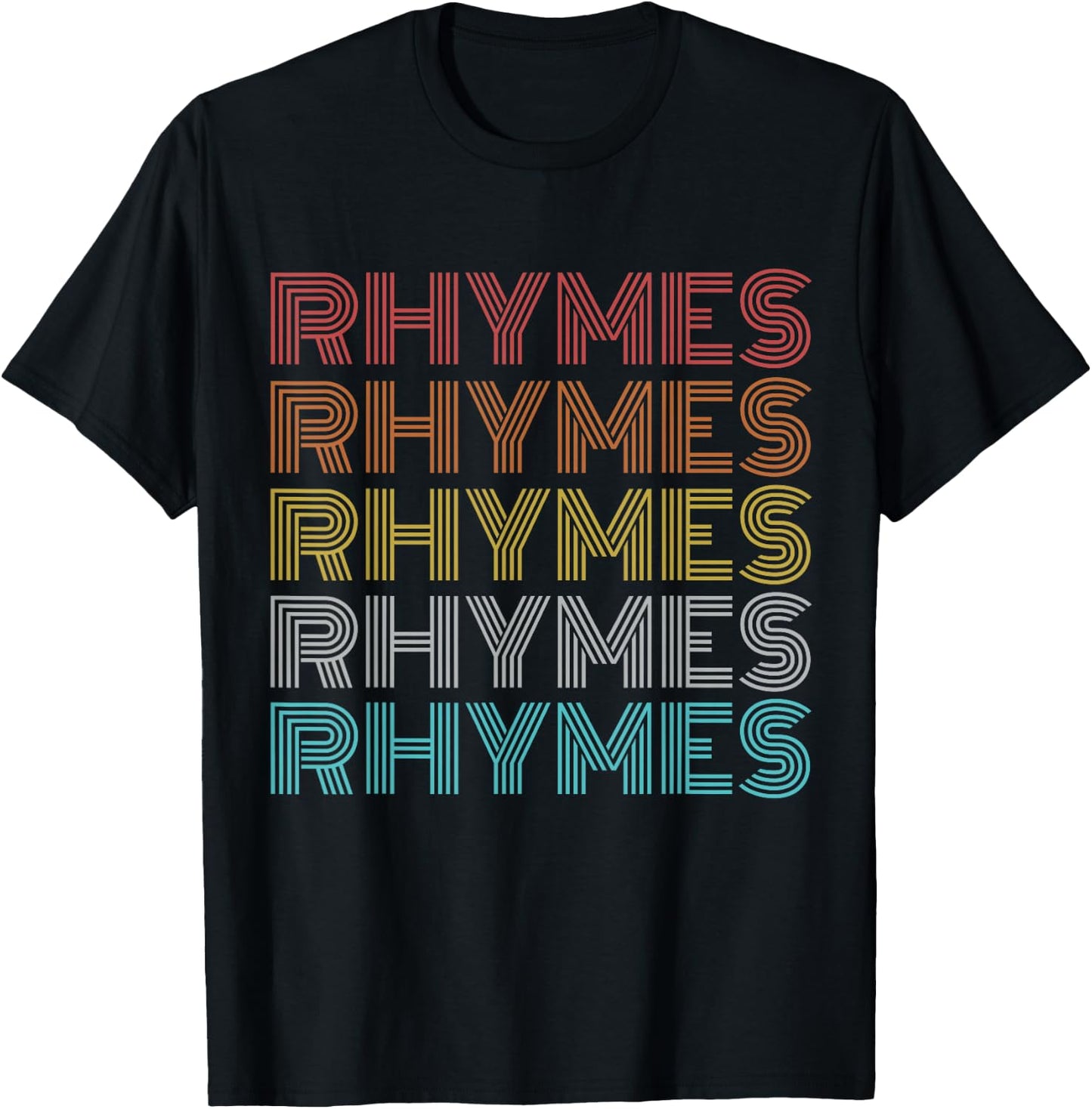 Retro Vintage Rhymes T-Shirt - T-Shirt | Black