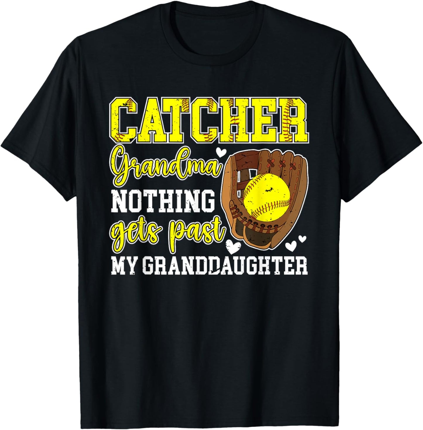 Softball Catcher Grandma of A Softball Catcher Grandmother T-Shirt - T-Shirt | Black