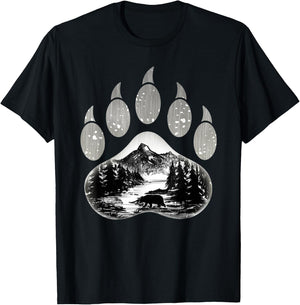 Native American Indian Bear Claws Funny Mountain Animal Gift T-Shirt - T-Shirt | Black