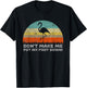 Don't Make Me Put My Foot Down Funny Flamingo T-Shirt - T-Shirt | Black