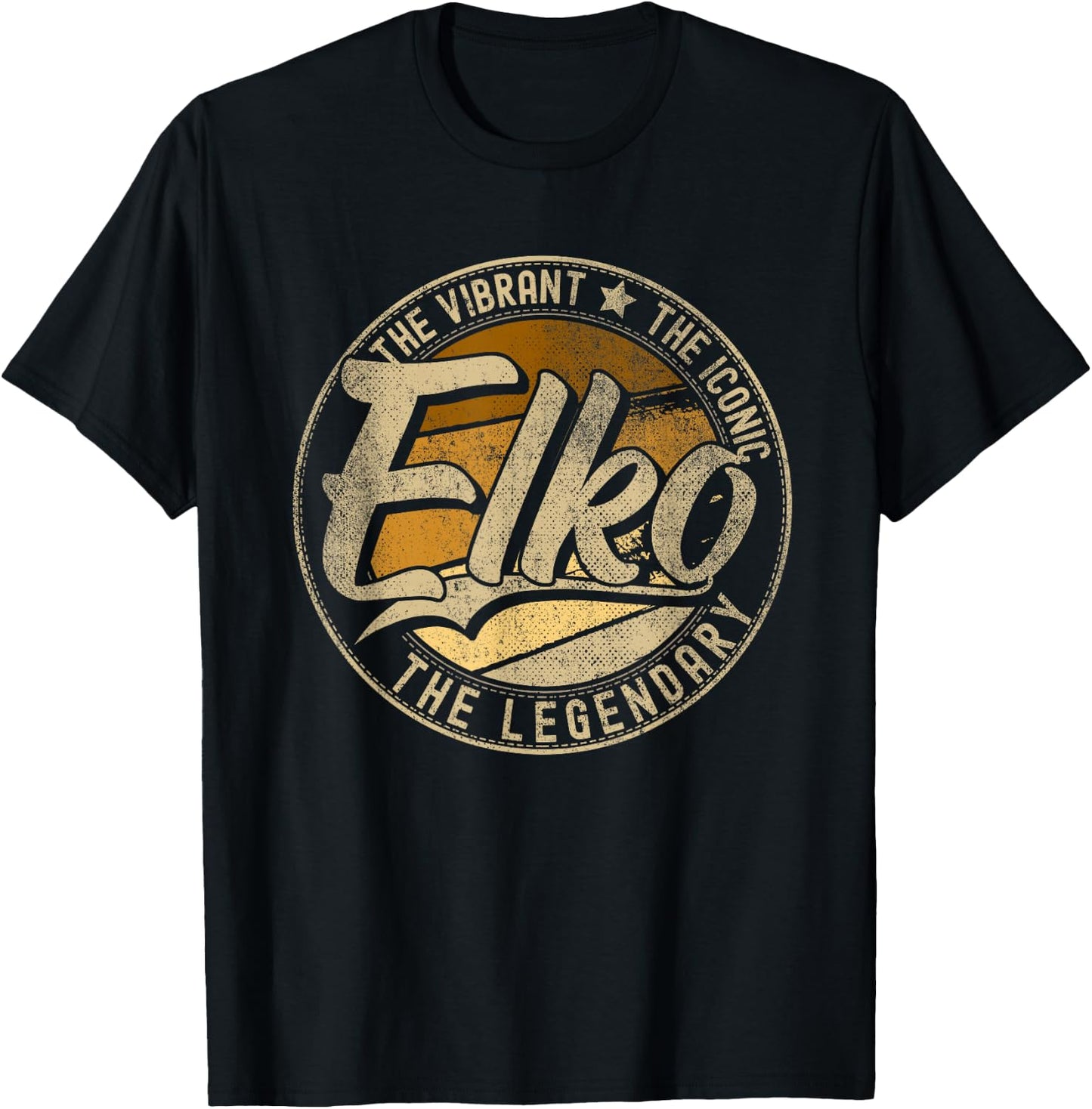 Elko NV | Nevada | Vintage Distressed T-Shirt - T-Shirt | Black