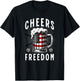 4th of July Beer Drinking American Flag Pride Merica USA Men T-Shirt - T-Shirt | Black