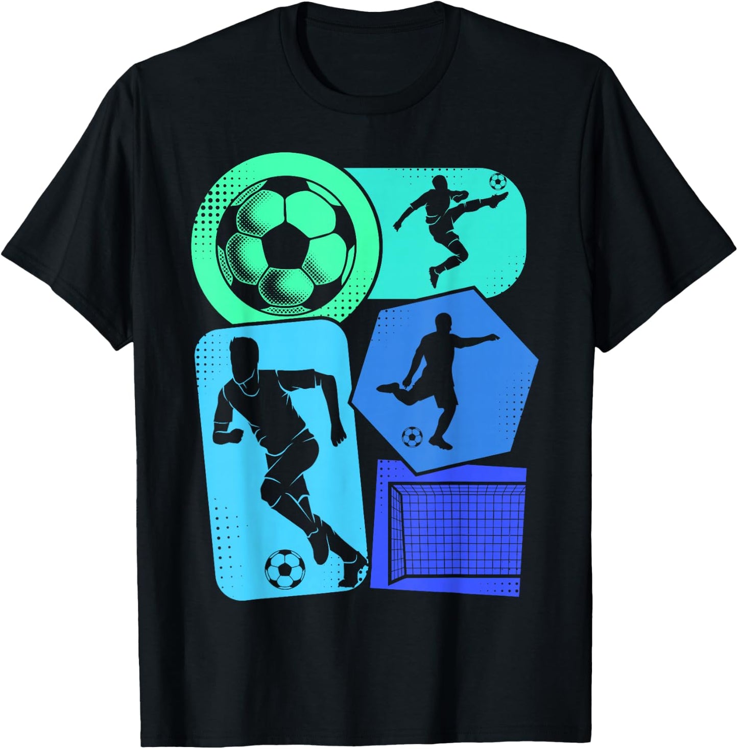 Soccer Player Boys Kids Men T-Shirt - T-Shirt | Black