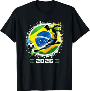 Brazil 2026 Brazil Player Retro Boys T-Shirt - T-Shirt | Black
