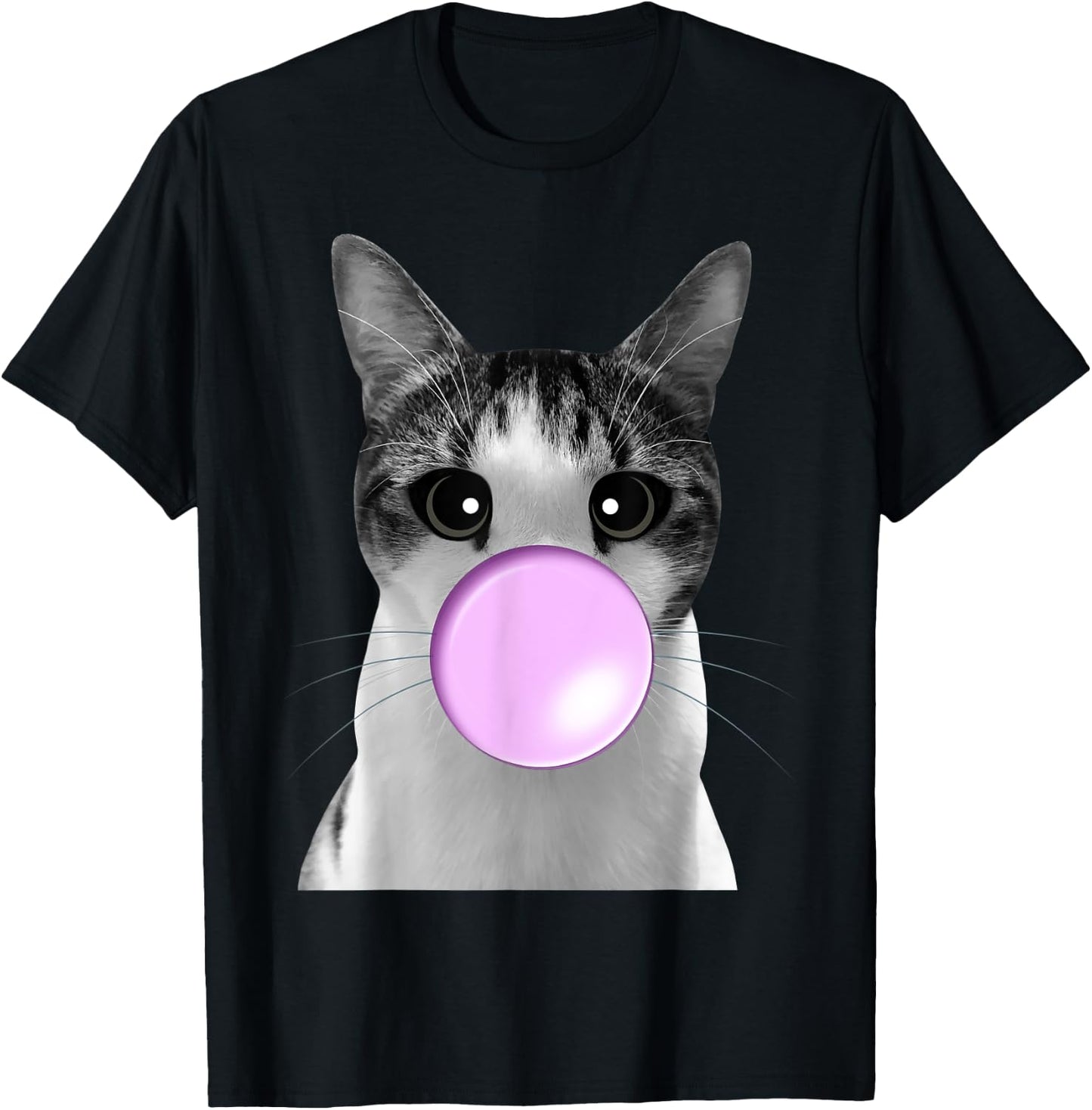 Bubblegum Kitty Cat Women Kids T-Shirt - T-Shirt | Black