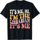 It's Me Hi I'm The Librarian Funny Book Wizard Cute Bookworm T-Shirt - T-Shirt | Black