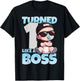 Baby 1st Birthday Boy Girl 1 Year Like a Boss Kids T-Shirt - T-Shirt | Black