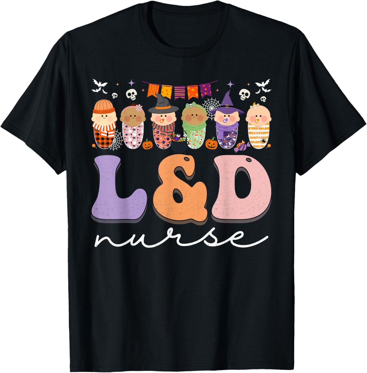 Halloween L&D Nurse Labor and Delivery Nurse Halloween T-Shirt - T-Shirt | Black