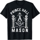 Prince Hall Mason Masonic Square & Compass Freemason Shriner T-Shirt - T-Shirt | Black