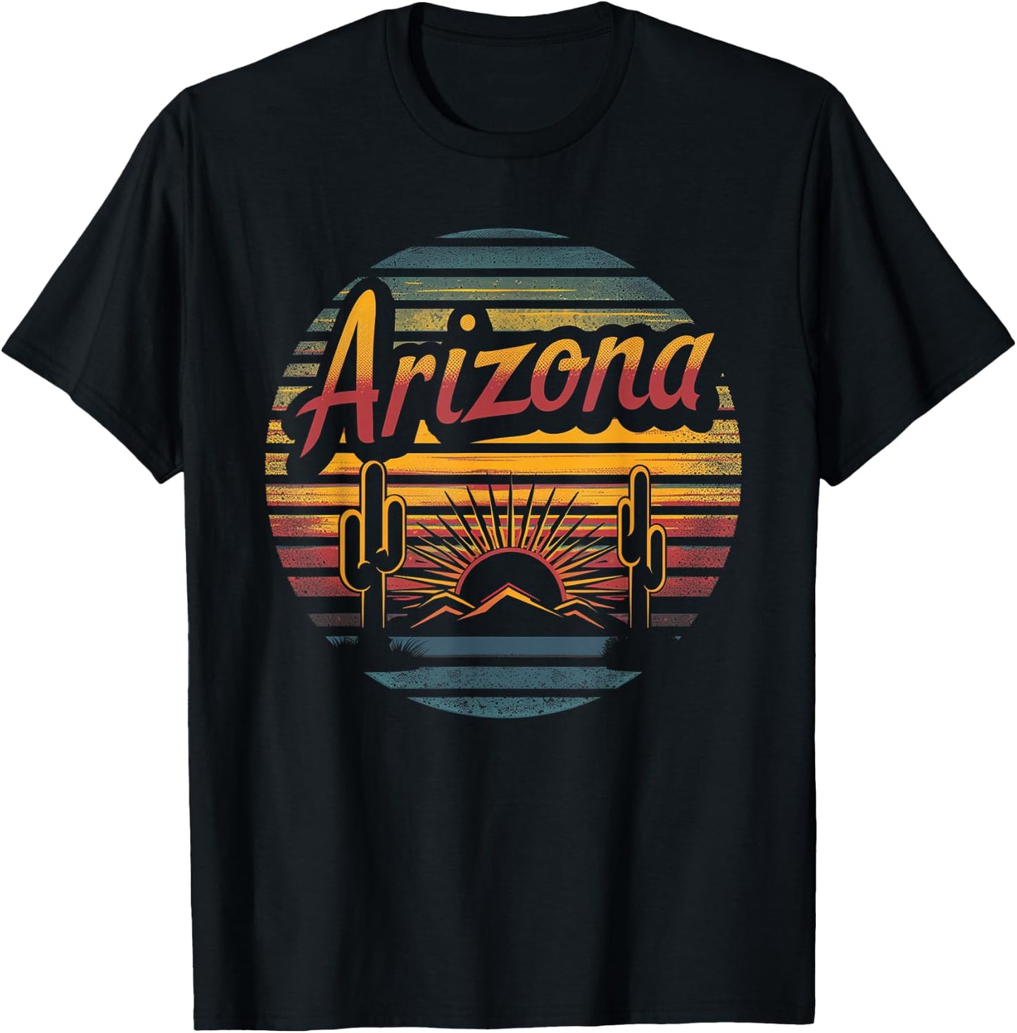 Arizona - Cool Funny Graphic Vintage Men Women Kids Retro T-Shirt - T-Shirt | Black