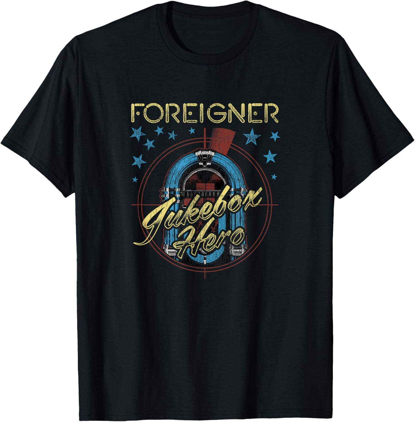 Foreigner Juke Box Hero T-Shirt - T-Shirt | Black
