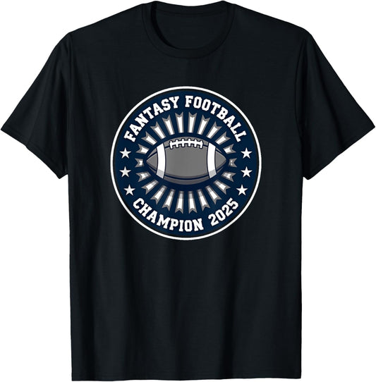 Fantasy Football Champion 2025 Fantasy Football T-Shirt - T-Shirt | Black