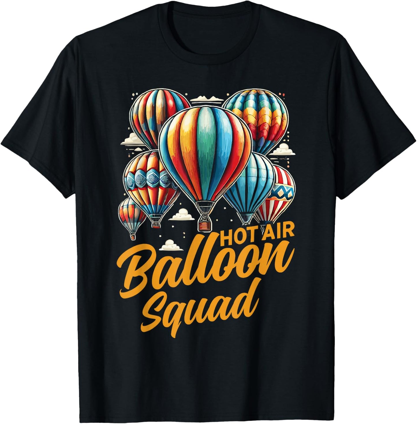 Hot Air Balloon Hot Air Ballon Squad T-Shirt - T-Shirt | Black