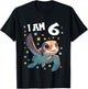 6 Years old 6 birthday Sea Turtles Boy Girl Sea Turtle T-Shirt - T-Shirt | Black