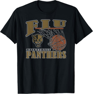 Florida International Golden Panthers Basketball Lift Navy T-Shirt - T-Shirt | Black