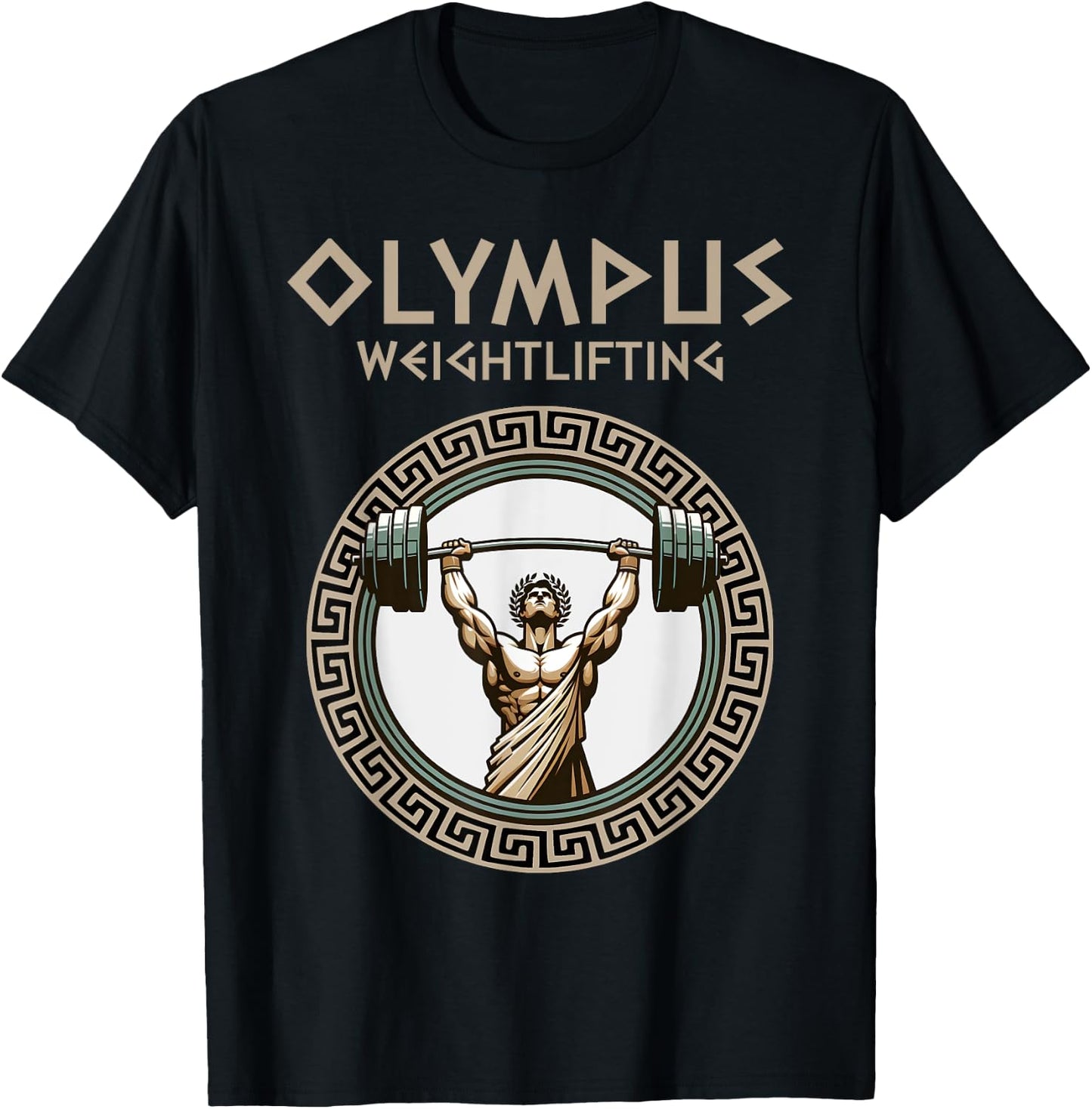 Gym Olympus Weight Lifting Strength of the Gods T-Shirt - T-Shirt | Black