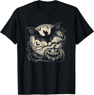 Spooky Bat Halloween Art Design And Men T-Shirt - T-Shirt | Black