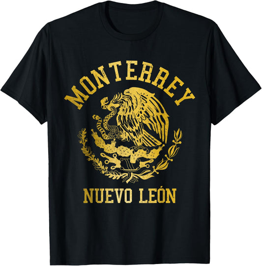 Monterrey Nuevo Leon Mexico Pride Mexican T-Shirt - T-Shirt | Black