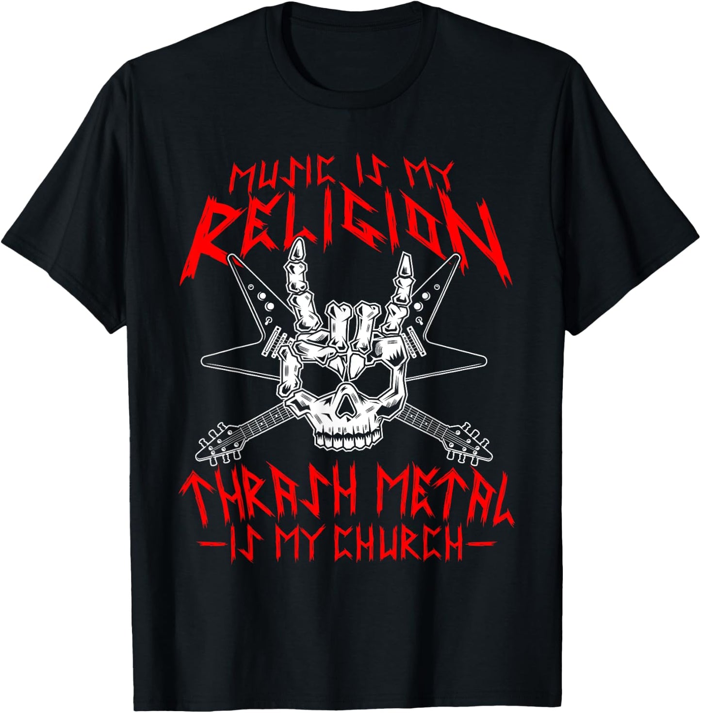 Thrash Metal Festival Guitar Solo Vinyl Thrash Metal T-Shirt - T-Shirt | Black