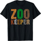 Funny Zoo Keeper Art Women Kids Africa Zookeeper T-Shirt - T-Shirt | Black